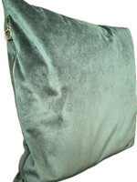 Green velvet feel cushion 40x40cm (16"x16")