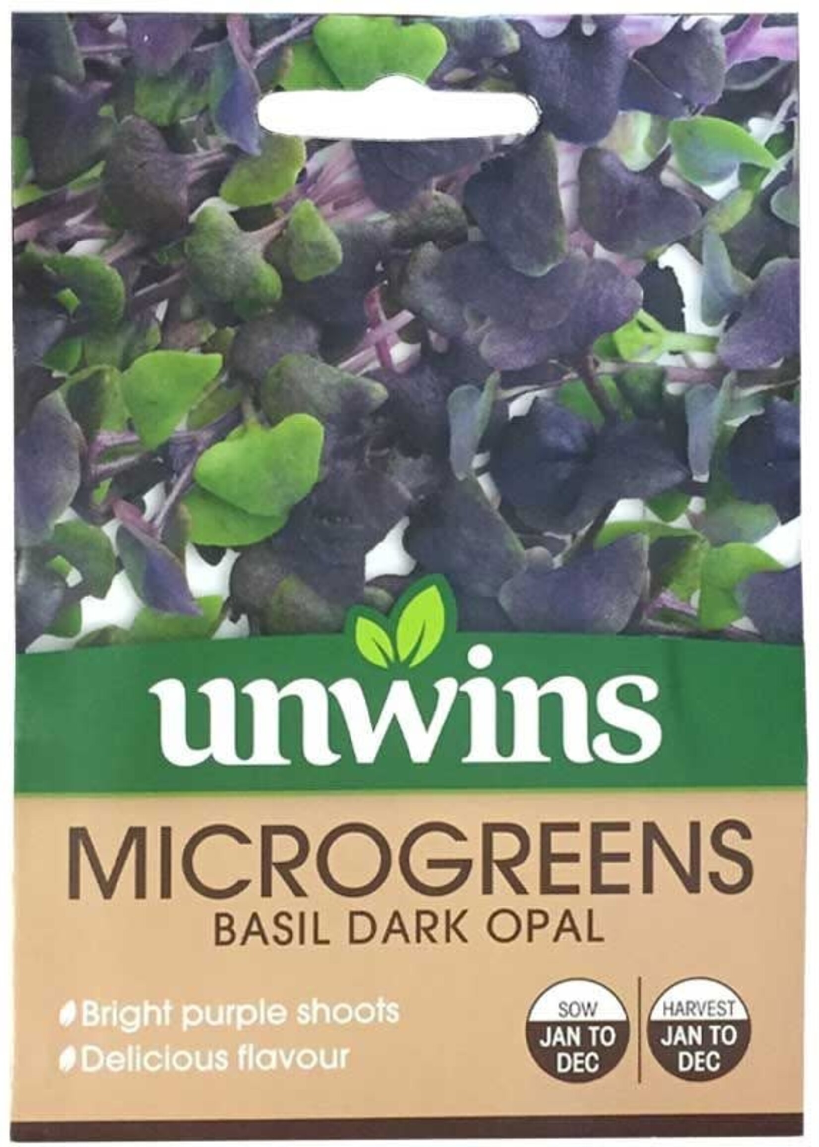 Unwins Microgreens - Basil Dark Opal
