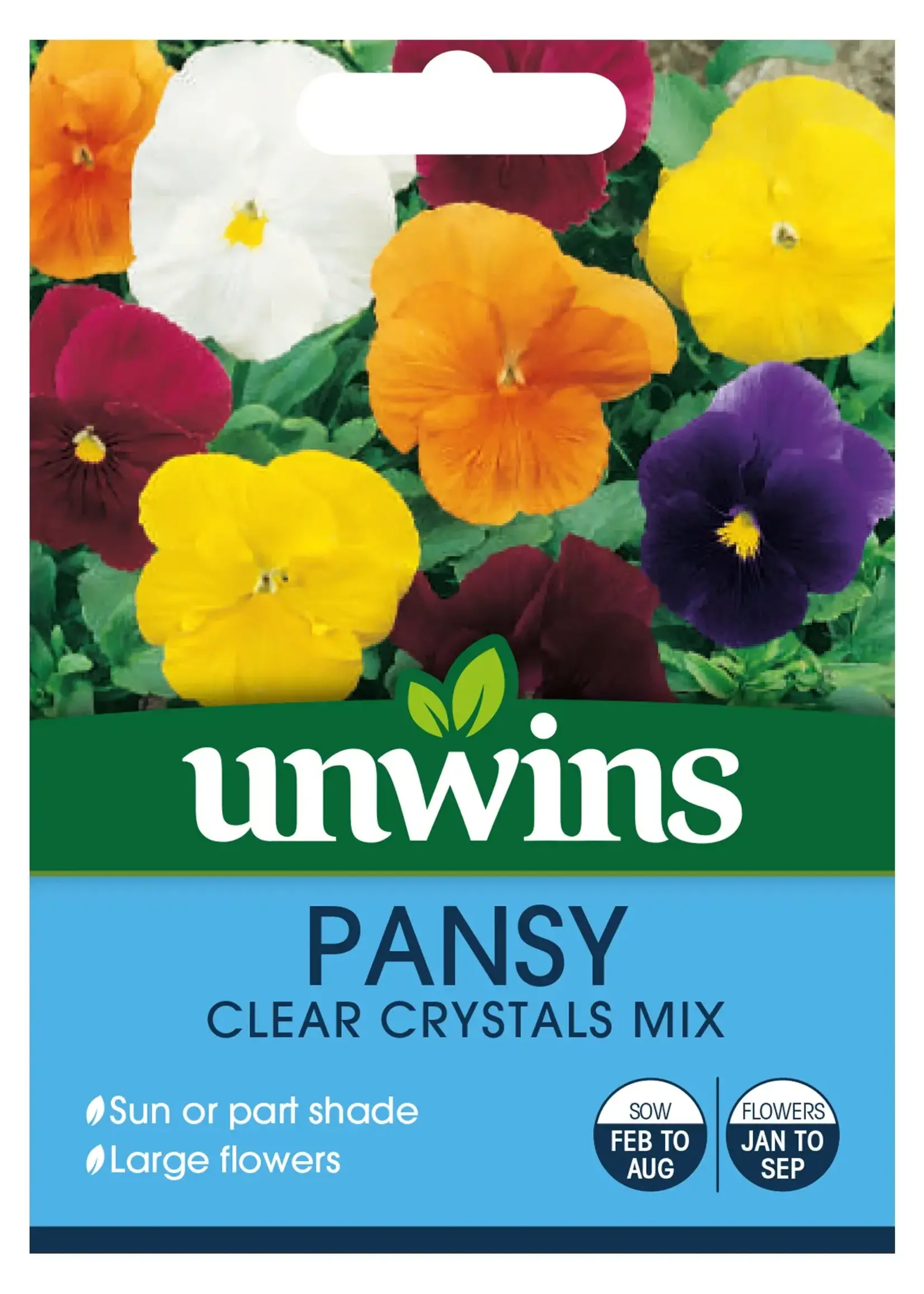 Unwins Pansy - Clear Crystals Mix