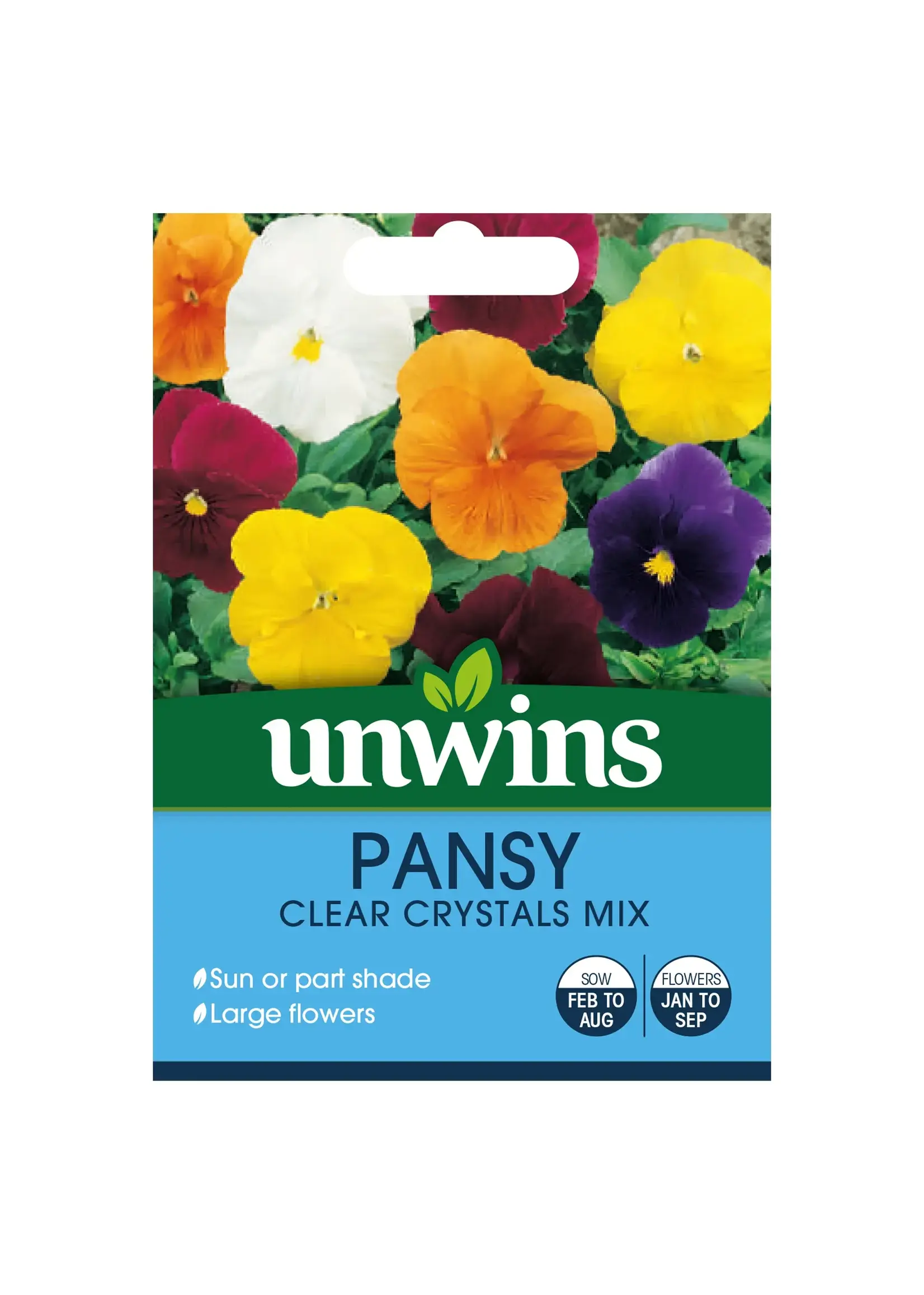 Unwins Pansy - Clear Crystals Mix