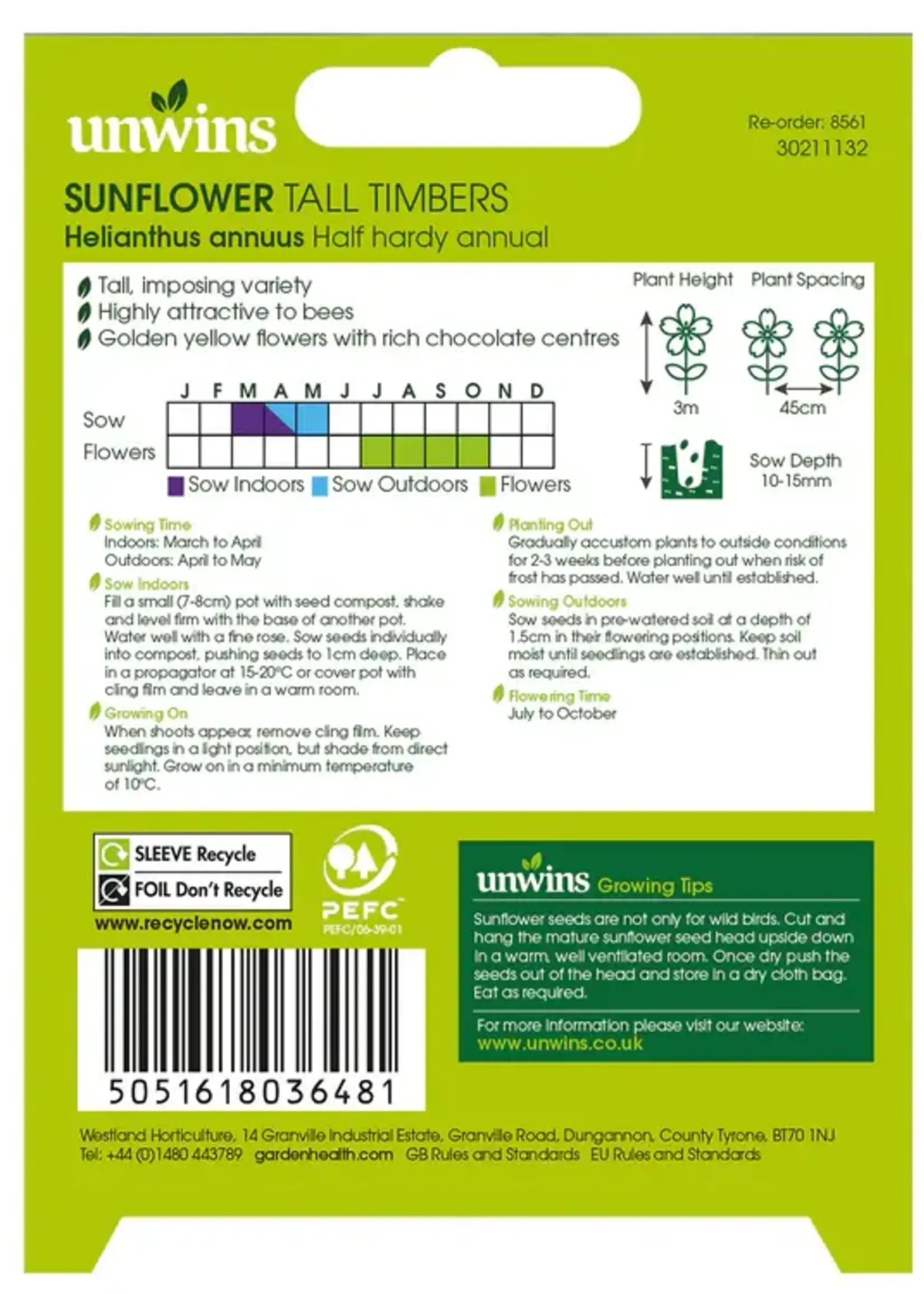 Unwins Nature's Haven - Sunflower Tall Timbers