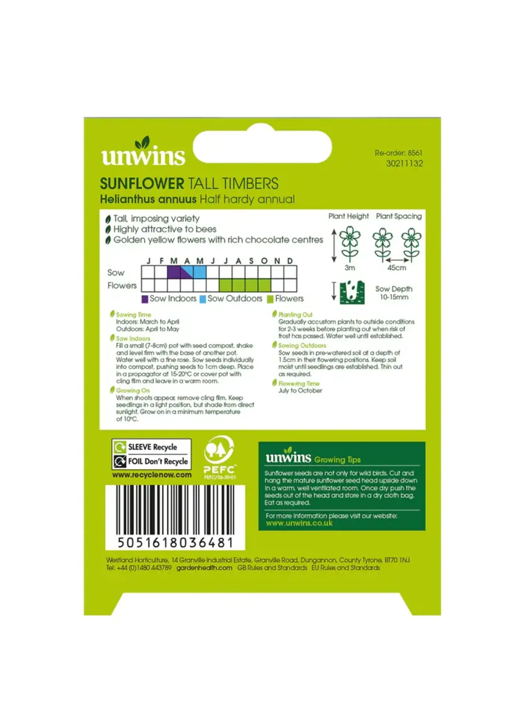 Unwins Nature's Haven - Sunflower Tall Timbers