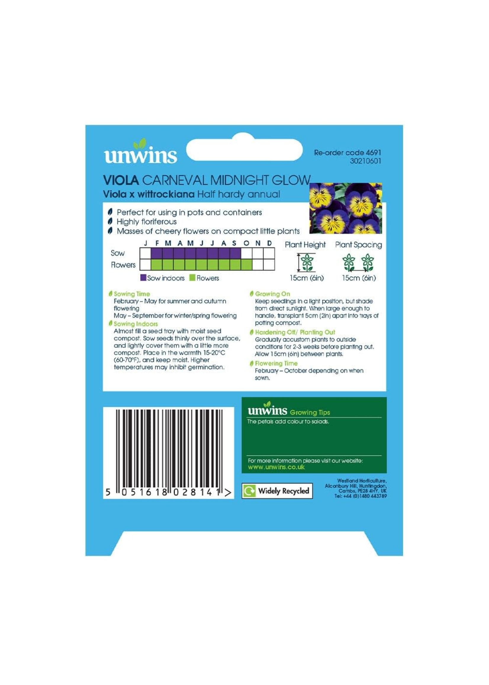 Unwins Viola - Carneval Midnight Glow F1