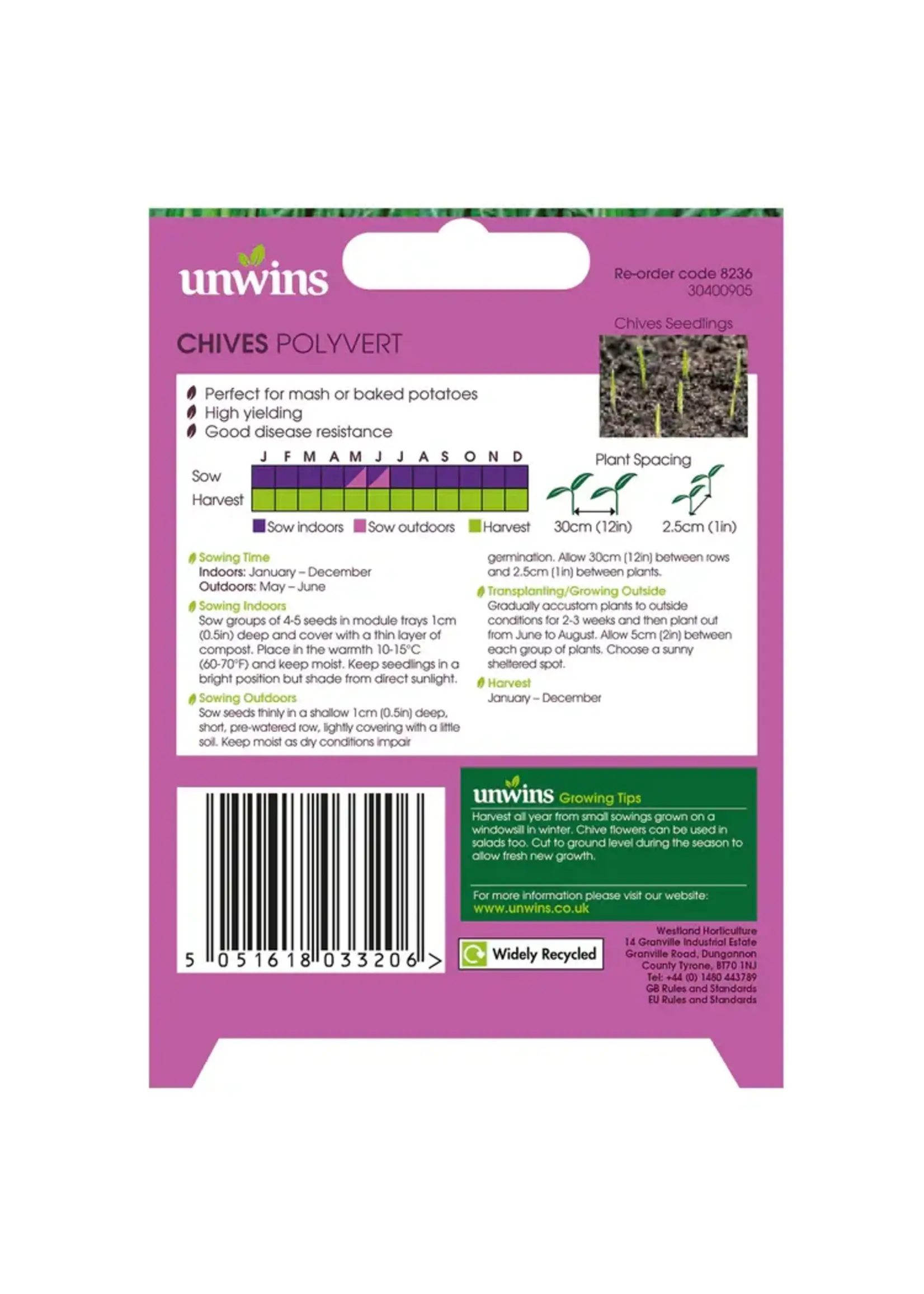 Unwins Herb - Chives Polyvert