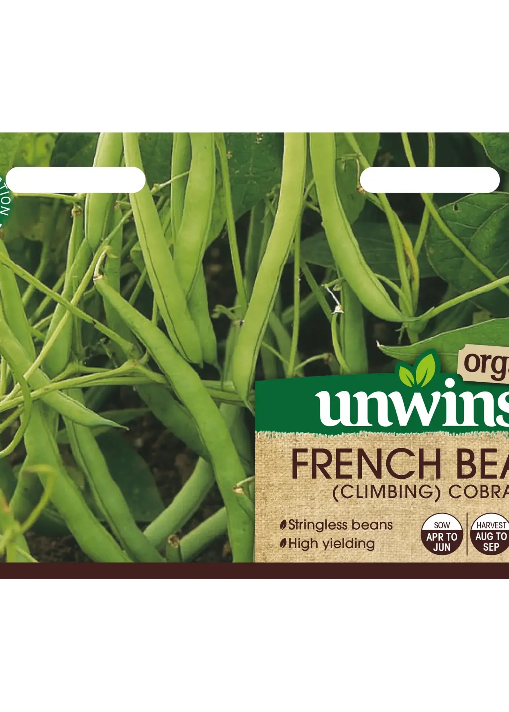 Unwins French Bean -  (Climbing) Cobra (Organic)