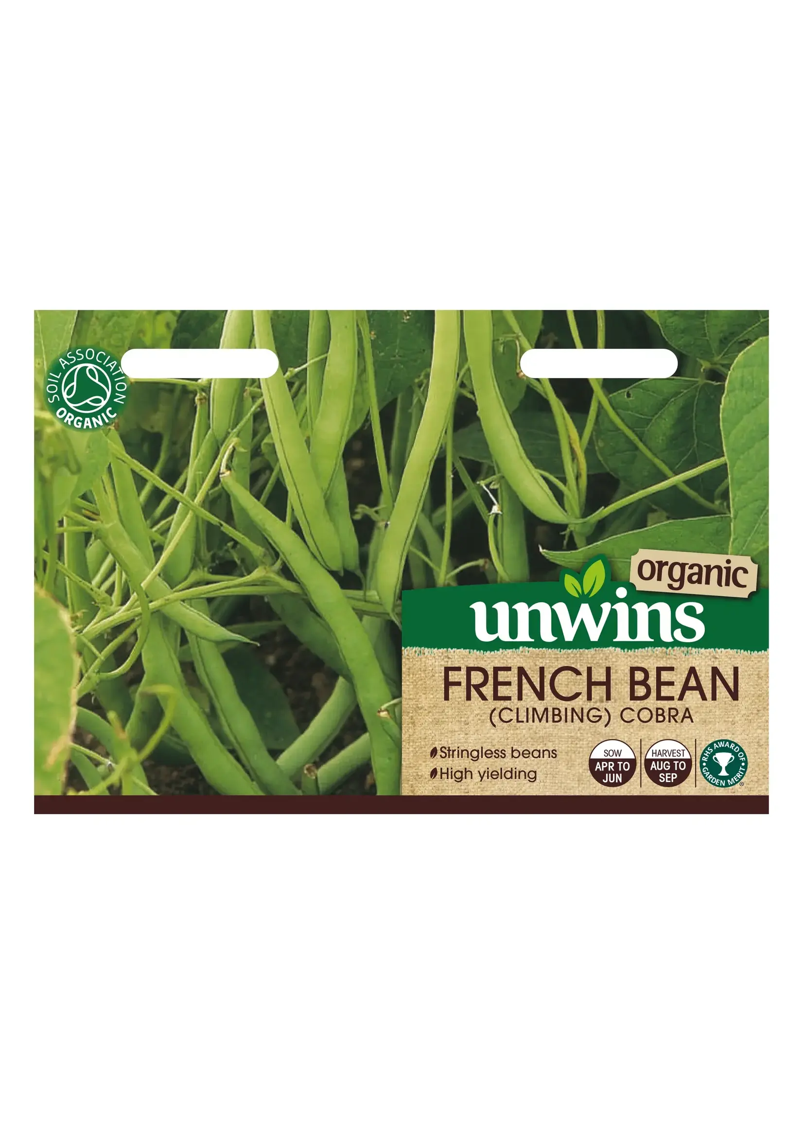 Unwins French Bean -  (Climbing) Cobra (Organic)