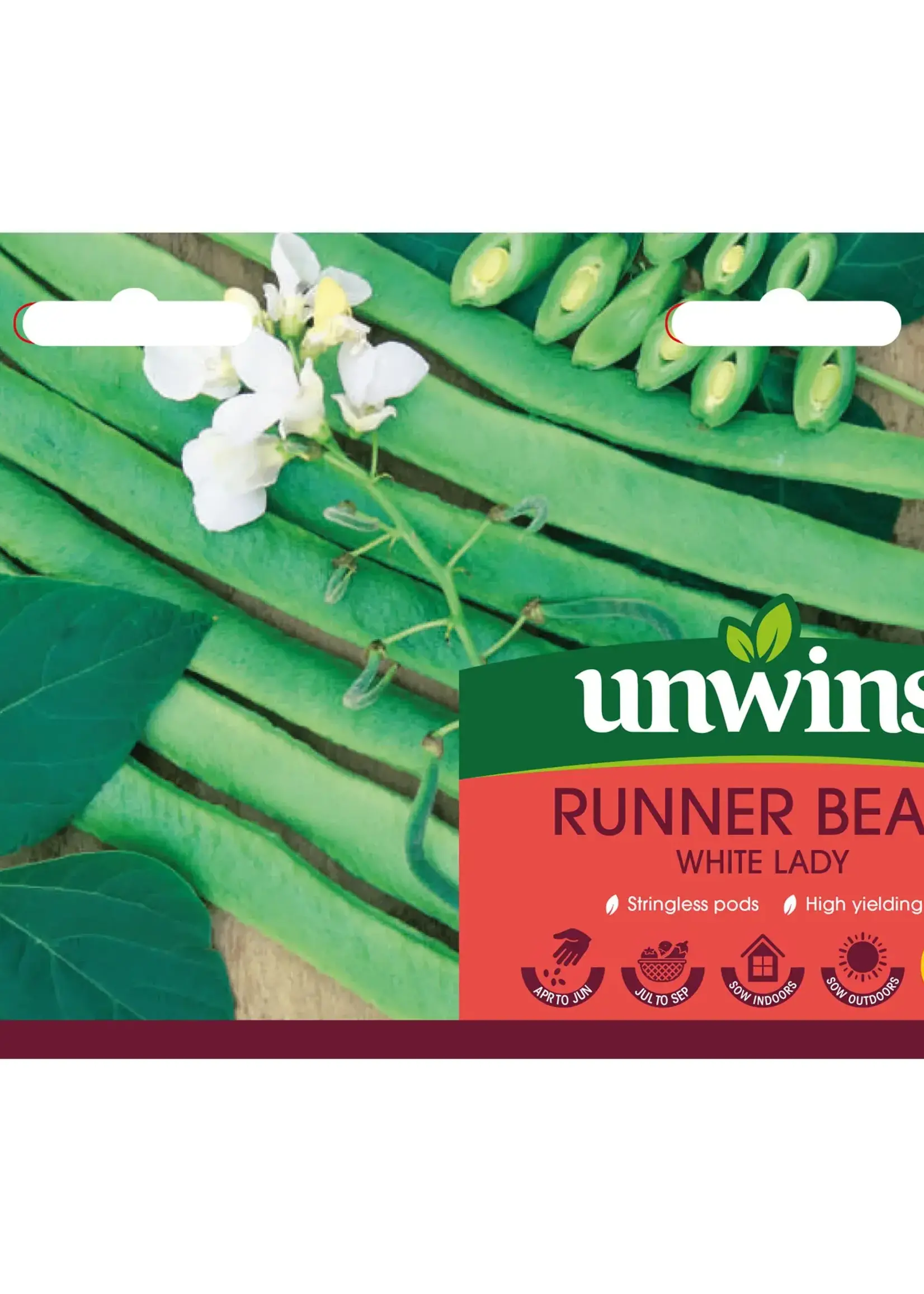Unwins Runner Bean - White Lady