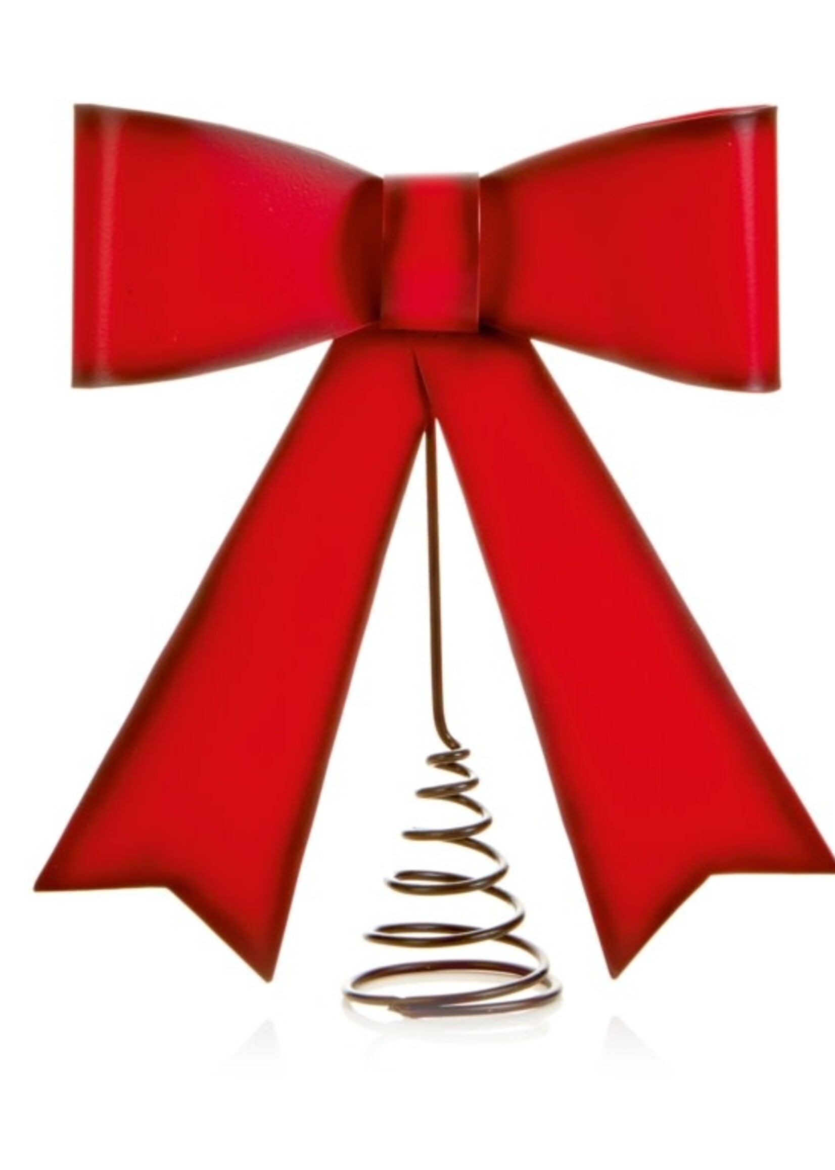 Premier Red metal bow tree topper 24cm