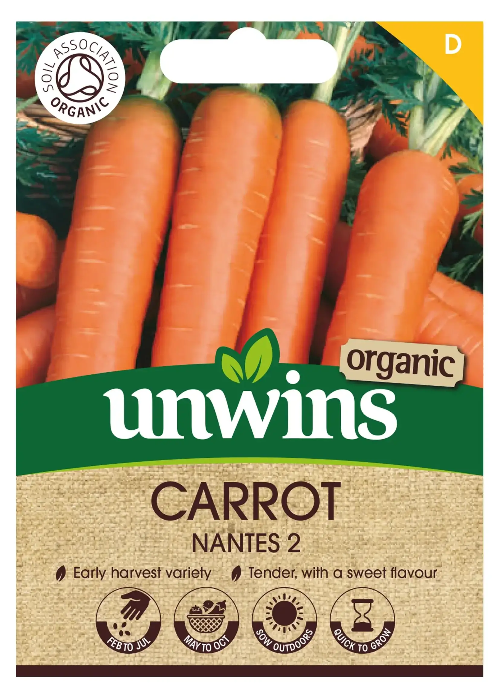 Unwins Carrot Nantes 2 (organic)