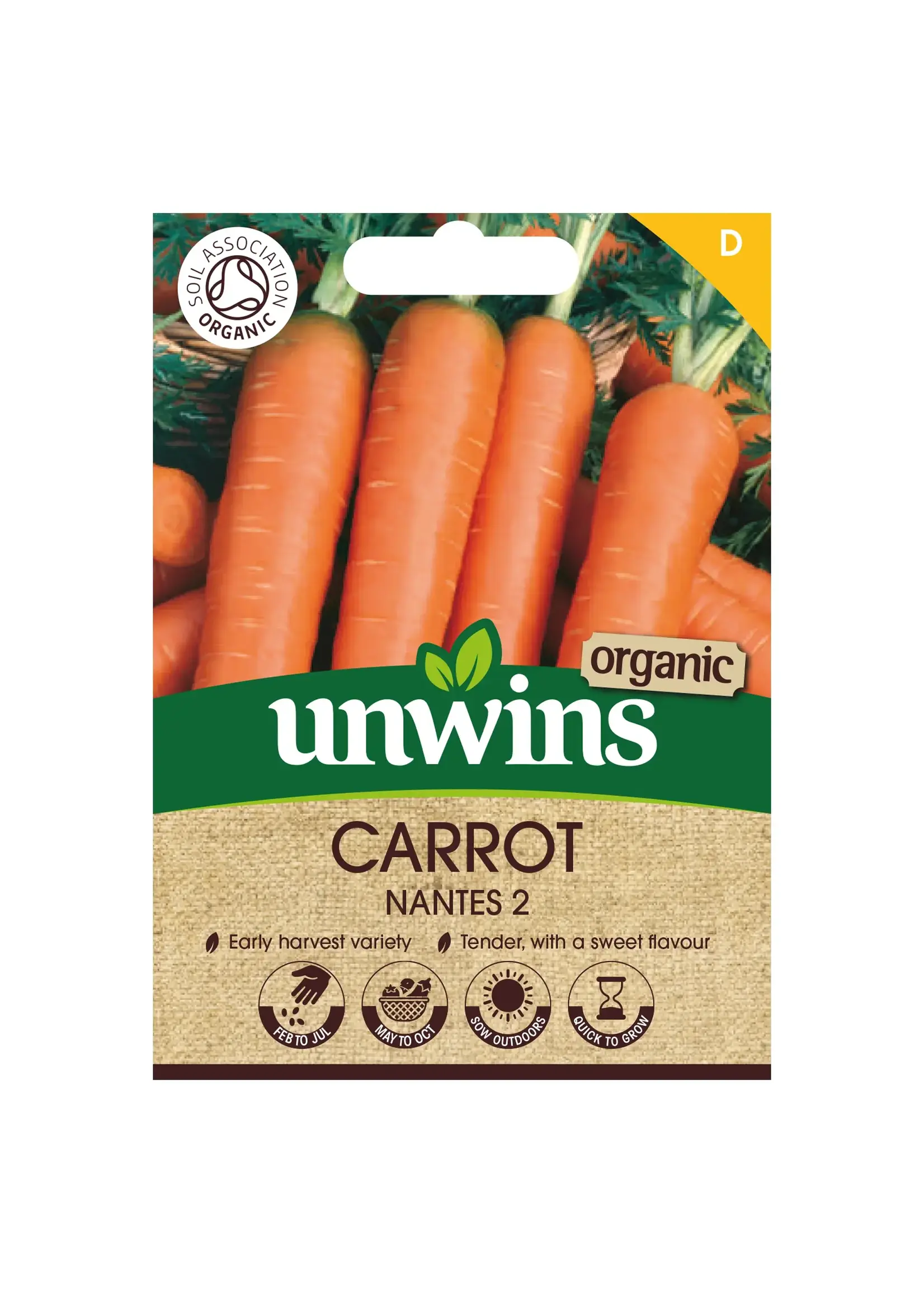 Unwins Carrot Nantes 2 (organic)