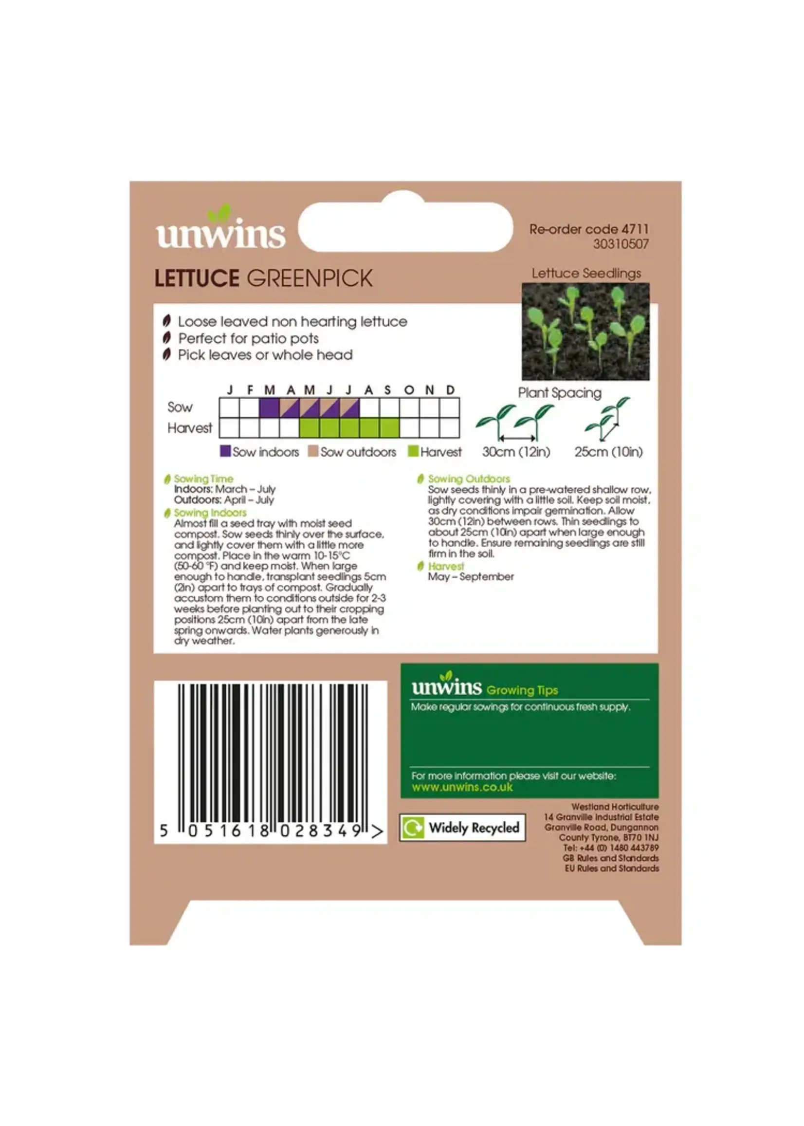 Unwins Lettuce (Looseleaf) Greenpick