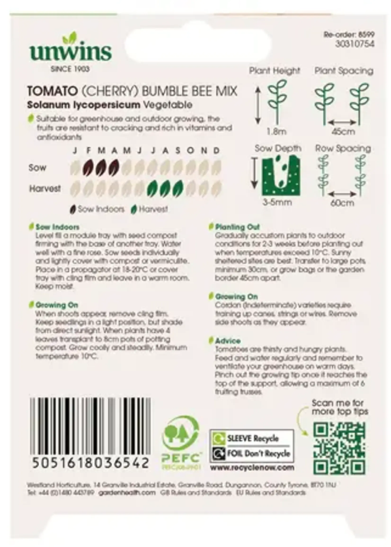 Unwins Tomato (Cherry) Bumble Bee Mix