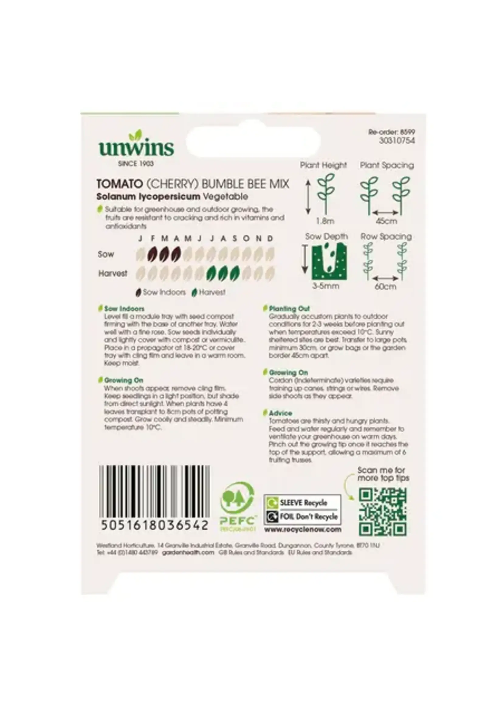 Unwins Tomato (Cherry) Bumble Bee Mix