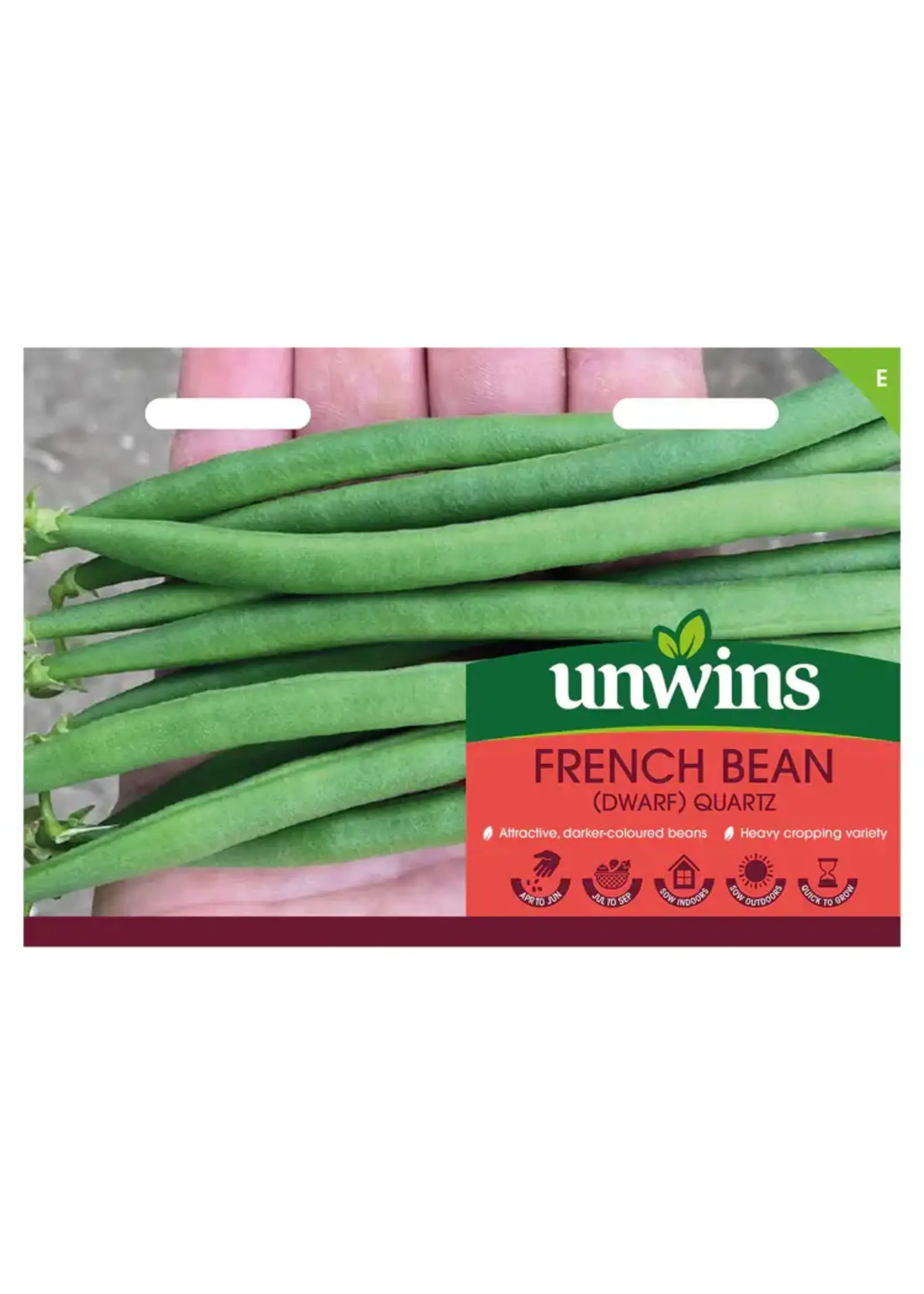 Unwins French Bean - Dwarf Quartz