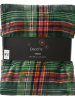 Decoris Green Checked Throw 150x200cm