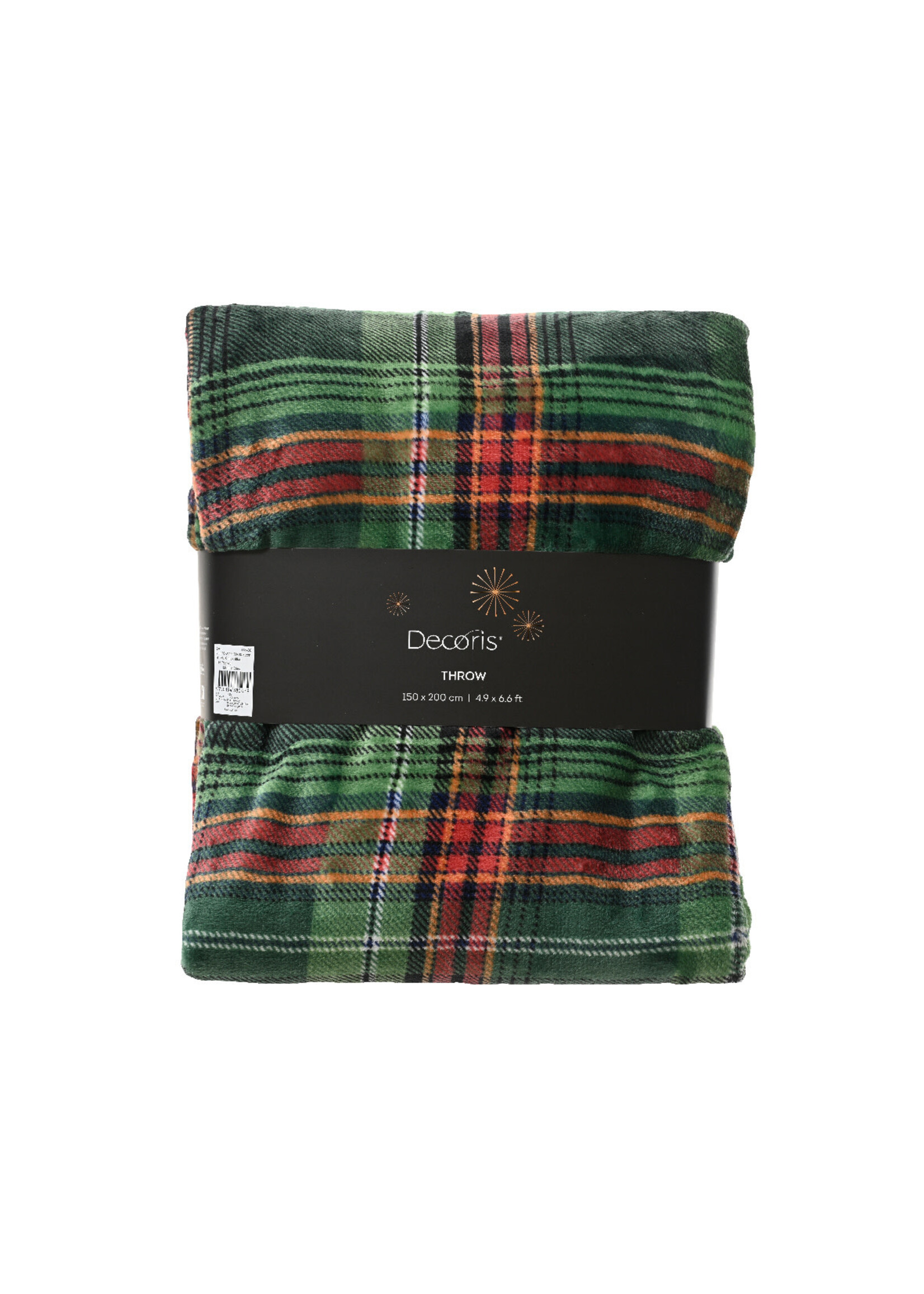 Decoris Green Checked Throw 150x200cm