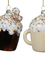 Decoris Hot Chocolate/ Coffee  Mug Bauble Assorted Colour - Price is for one