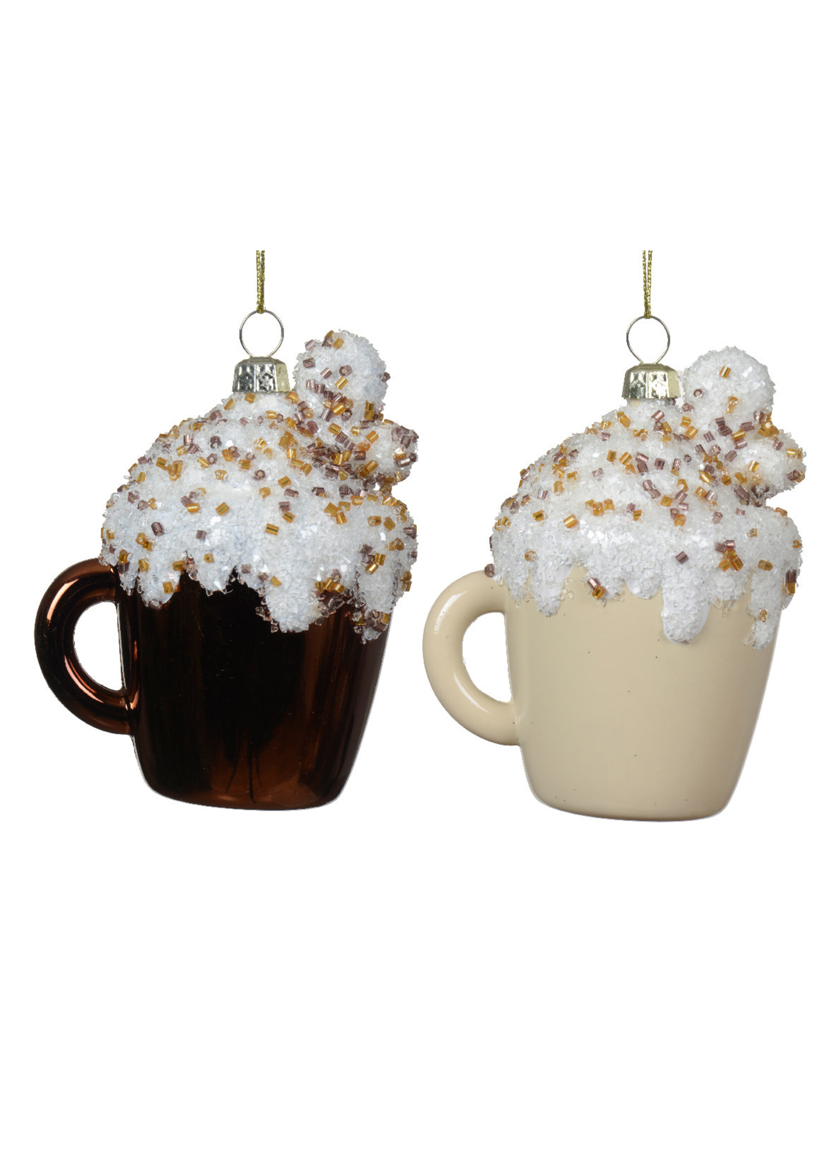 Decoris Hot Chocolate/ Coffee  Mug Bauble Assorted Colour - Price is for one