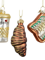 Decoris Food Bauble Mixed Pack - Coffee, Croissant,  Avocado Toast