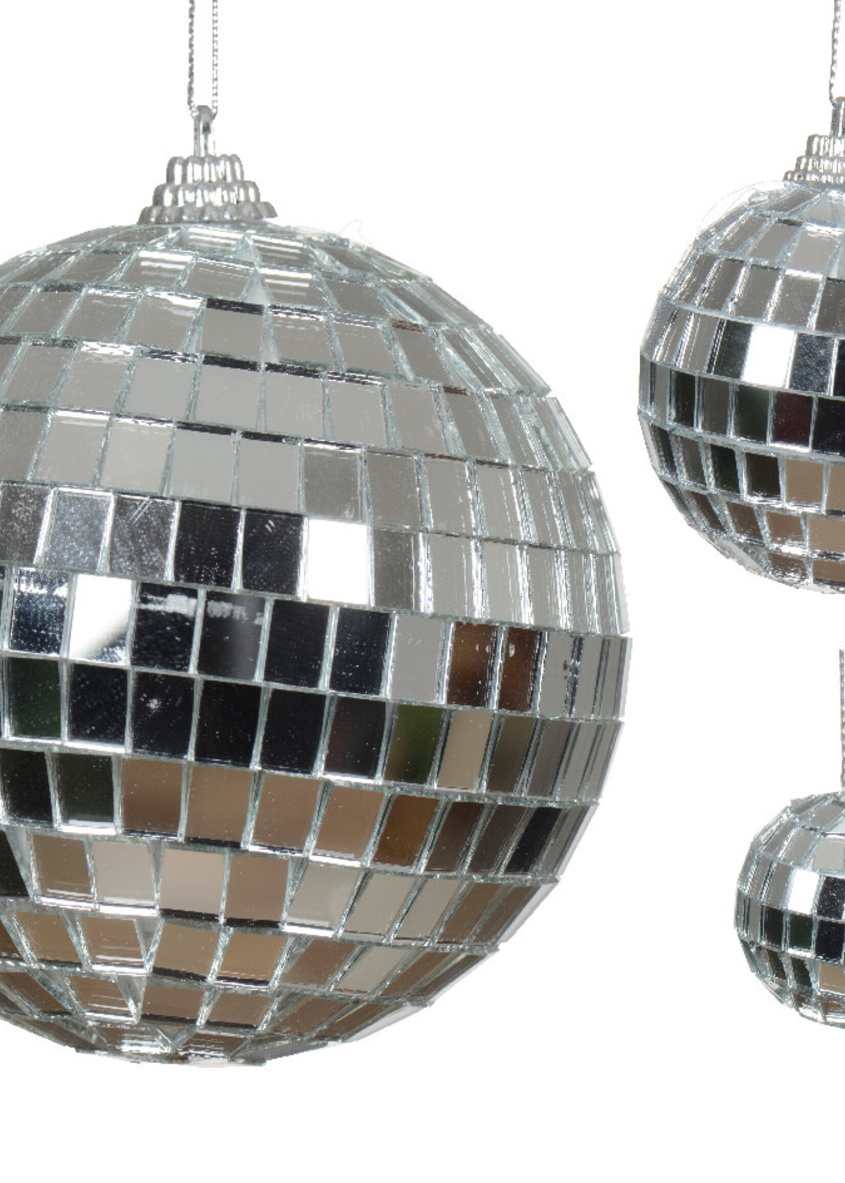 Decoris Disco Mirror Ball Assorted Sizes 12 Pack