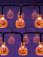 Premier Pumpkin Battery Lights - 10x Red LEDs Indoor
