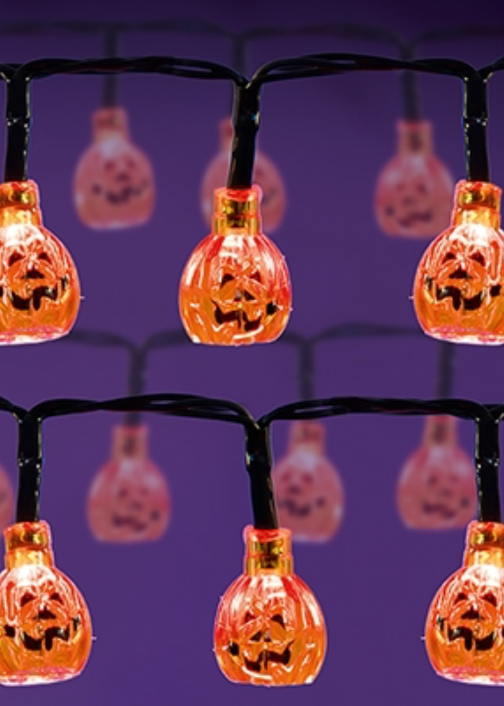Premier Pumpkin Battery Lights - 10x Red LEDs Indoor