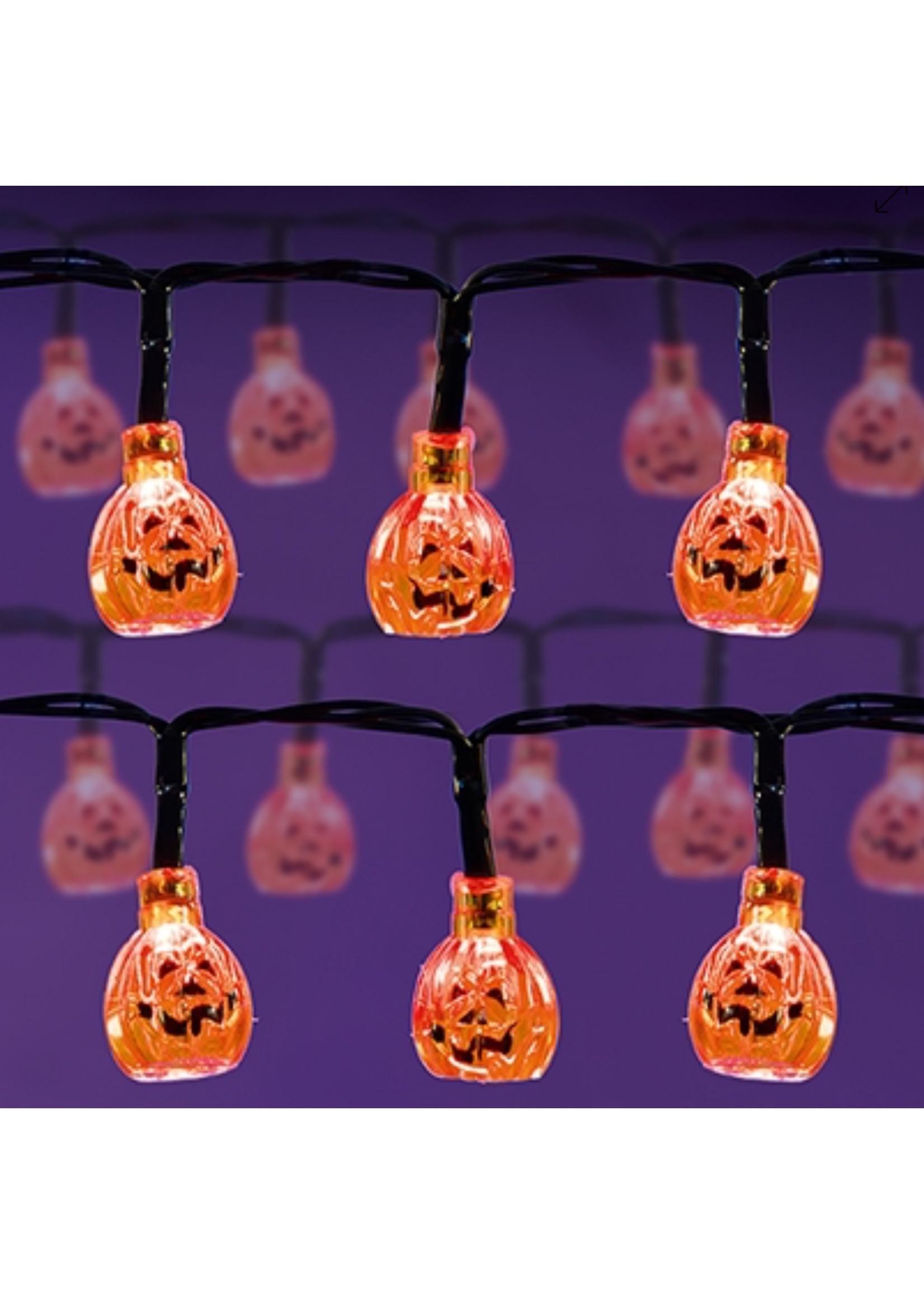 Premier Pumpkin Battery Lights - 10x Red LEDs Indoor