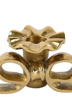 Decoris Gold Bow Dinner Candle Holder