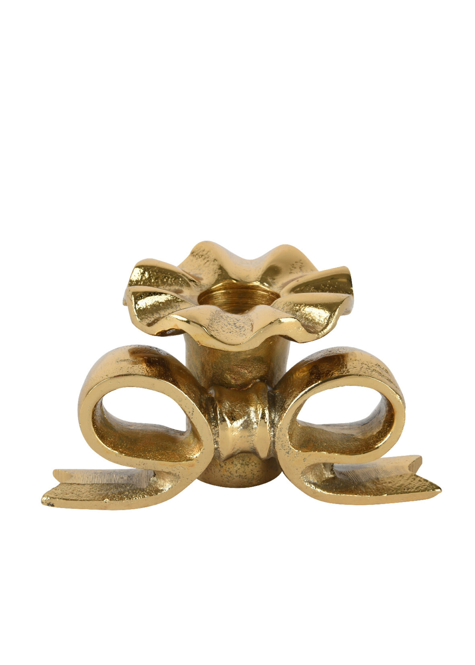 Decoris Bow Candle Holder Gold