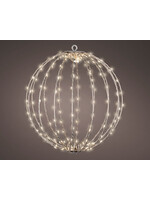 Lumineo Light Up White Wire Globe - Warm White 38cm 240 LED