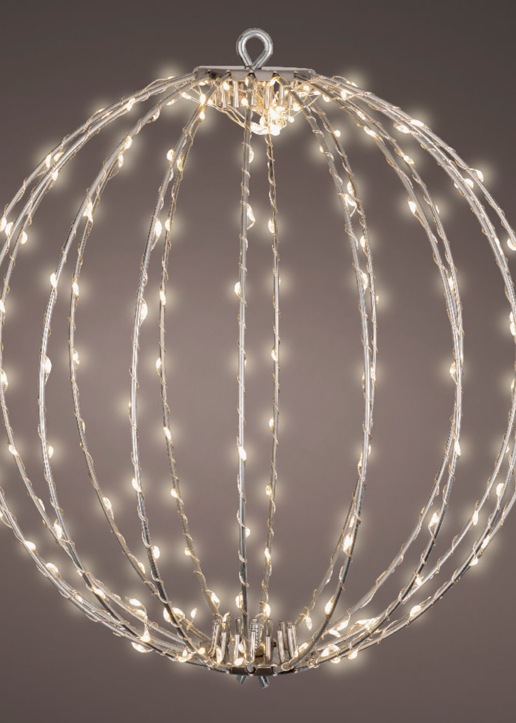 Lumineo Light Up White Wire Globe - Warm White 38cm 240 LED