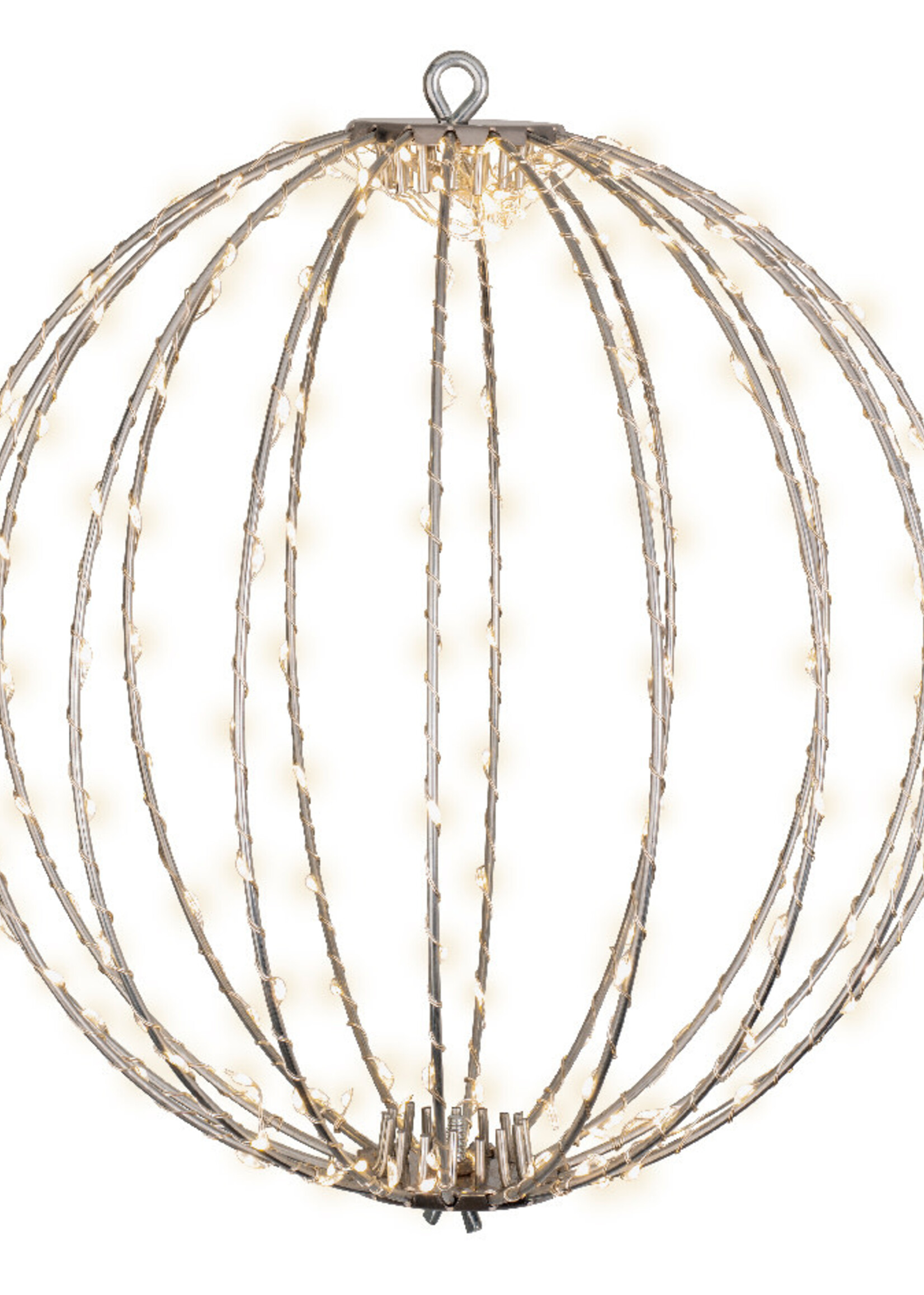 Lumineo Light Up White Wire Globe - Warm White 38cm 240 LED