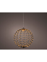Lumineo Light Up Black Wire Globe - Classic Warm  28cm 192 LED