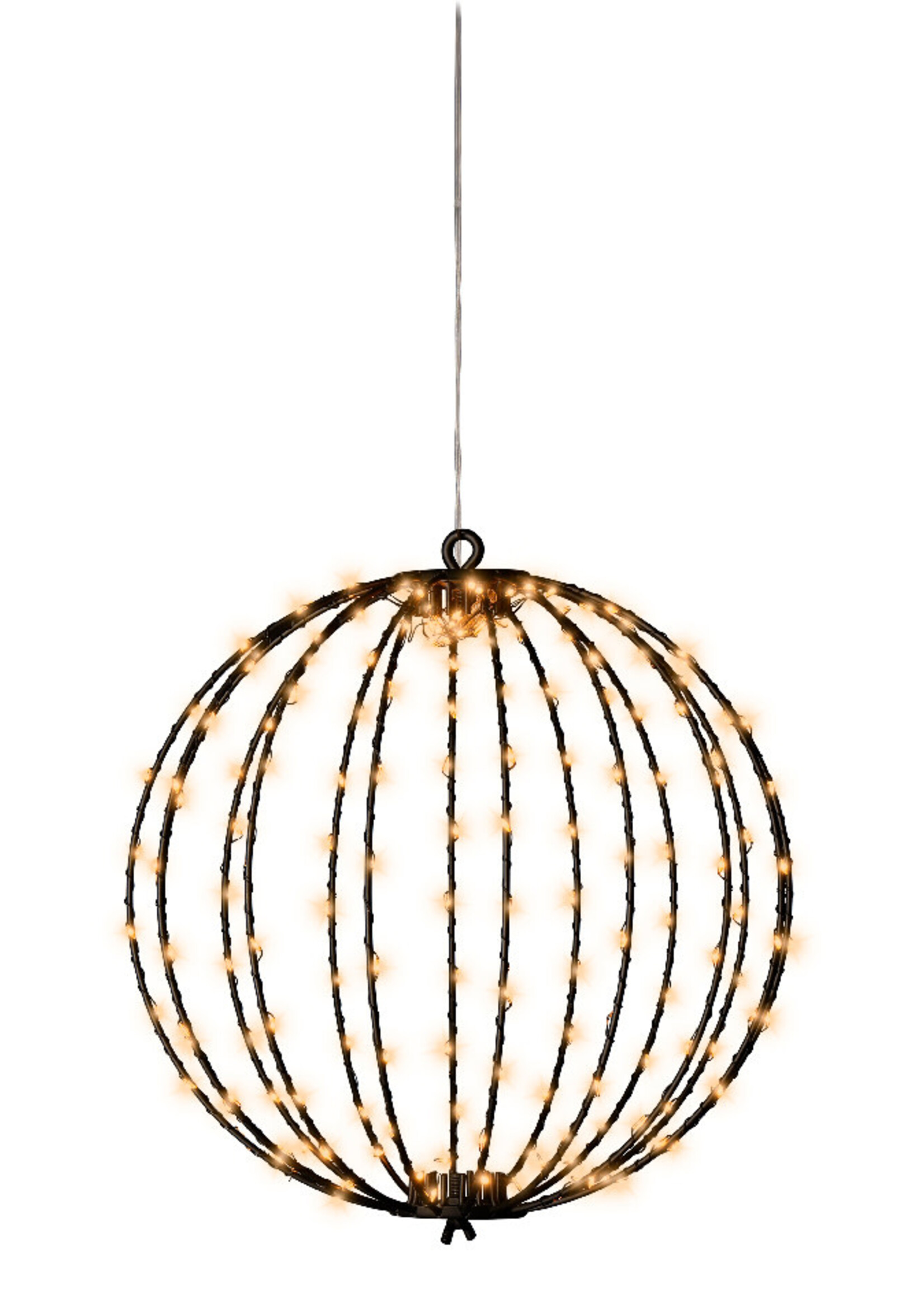 Lumineo Light Up Black Wire Globe - Classic Warm  28cm 192 LED