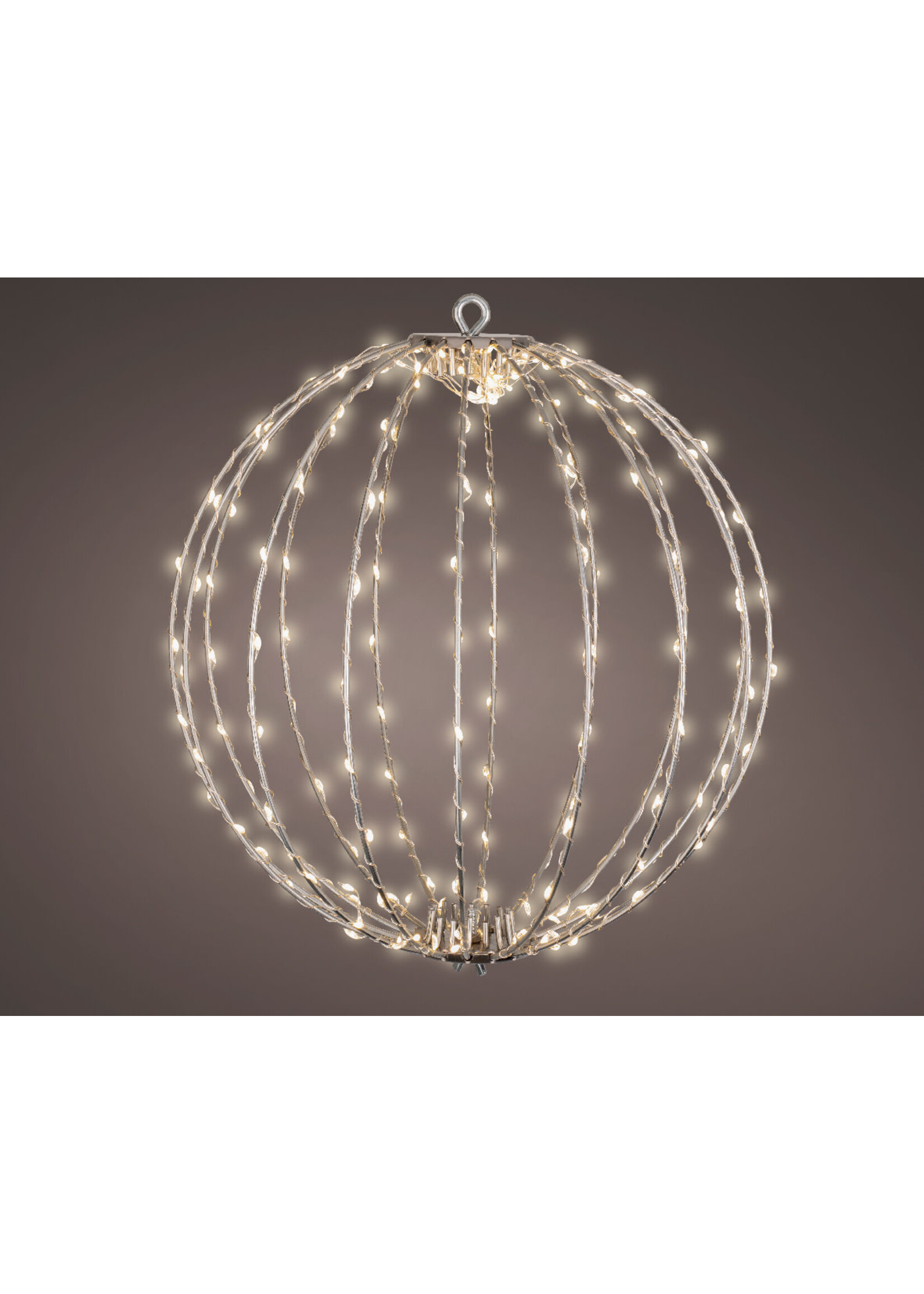 Lumineo Light Up White Wire Globe - Warm White 28cm 192 LED
