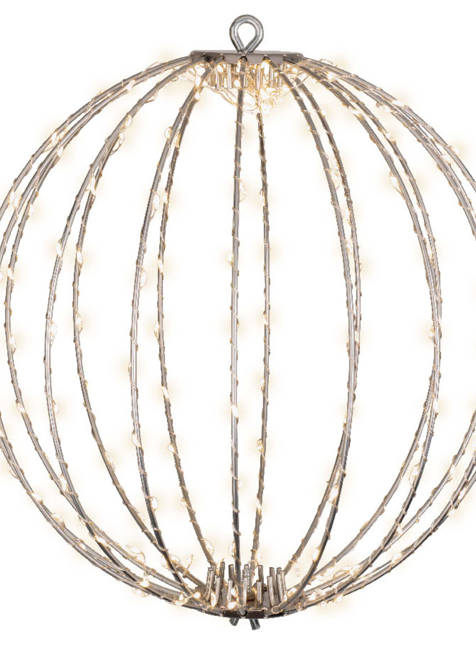Lumineo Light Up White Wire Globe - Warm White 28cm 192 LED