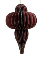 Decoris Maroon Hanging Paper Ornament 15cm