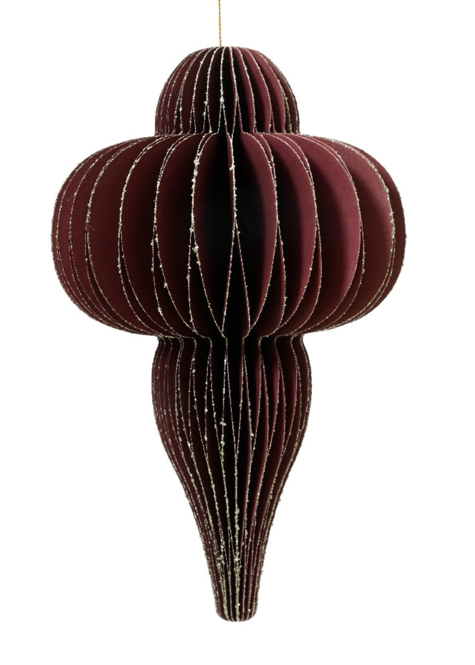 Decoris Maroon Hanging Paper Ornament 15cm