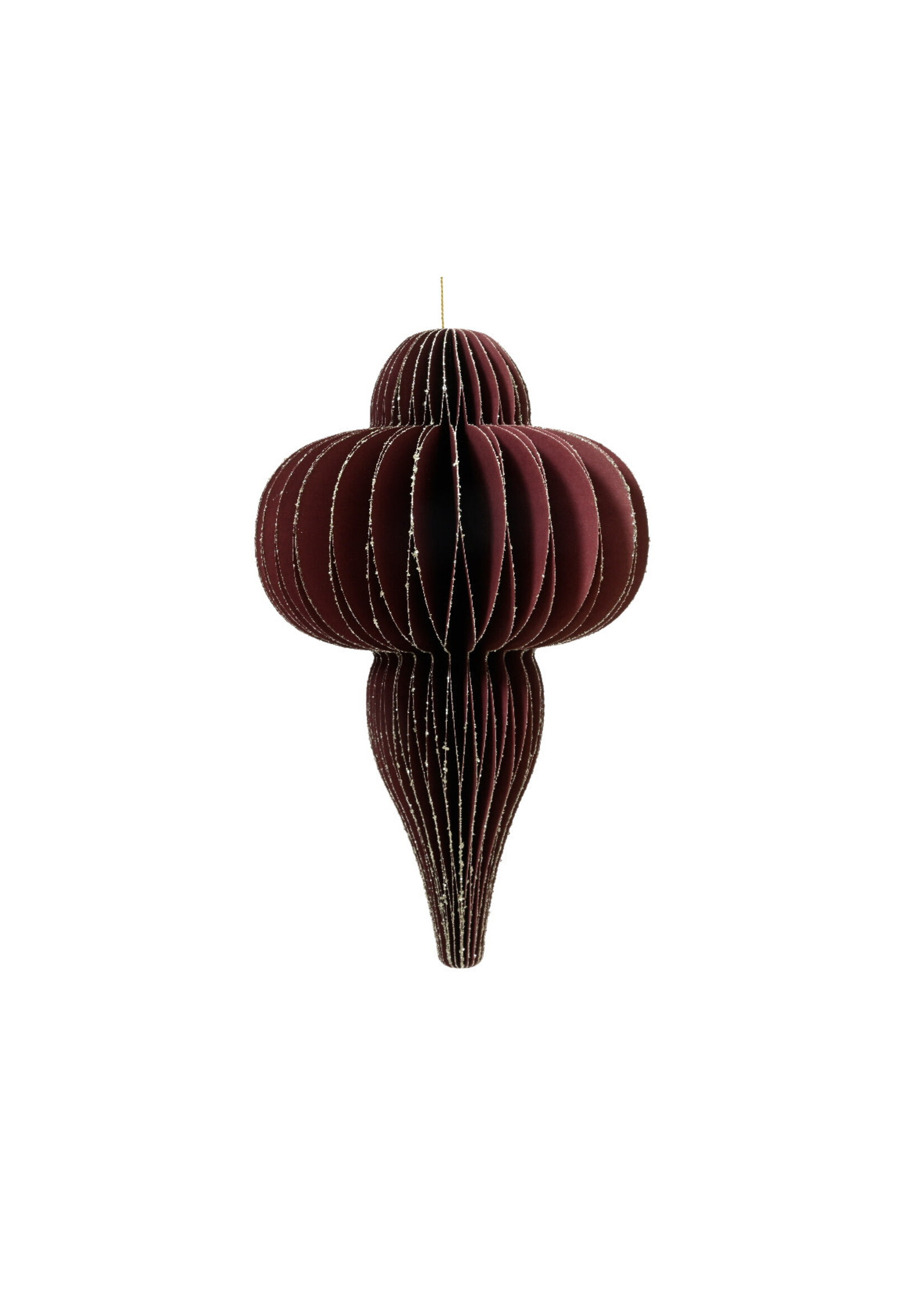 Decoris Maroon Hanging Paper Ornament 15cm