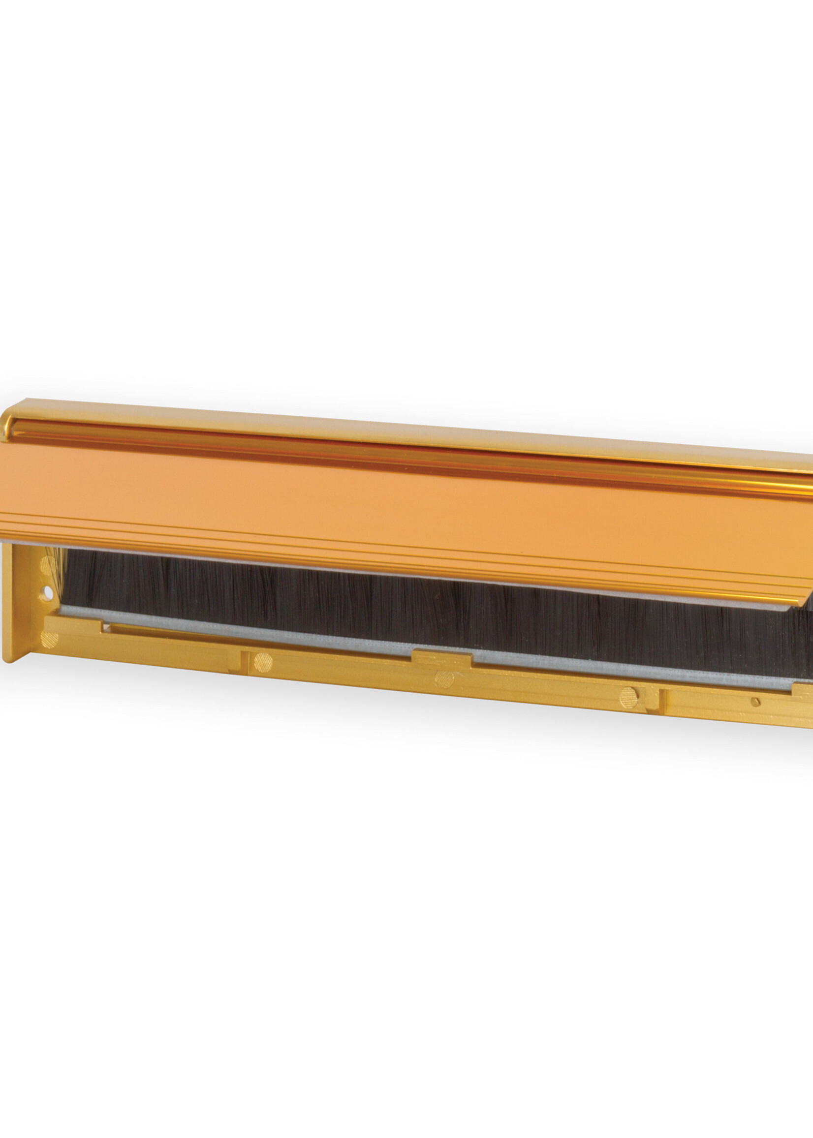 Warmseal Letterplate Draught Excluder Gold Aluminium 76mm x 292mm