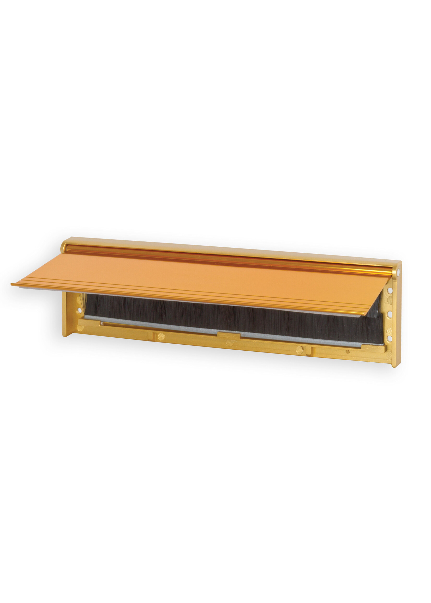 Warmseal Letterplate Draught Excluder Gold Aluminium 76mm x 292mm