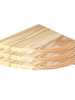 Core Core Natural Wood Corner Shelf Kit (L)285mm (W)285mm (T)16mm 3 Pack