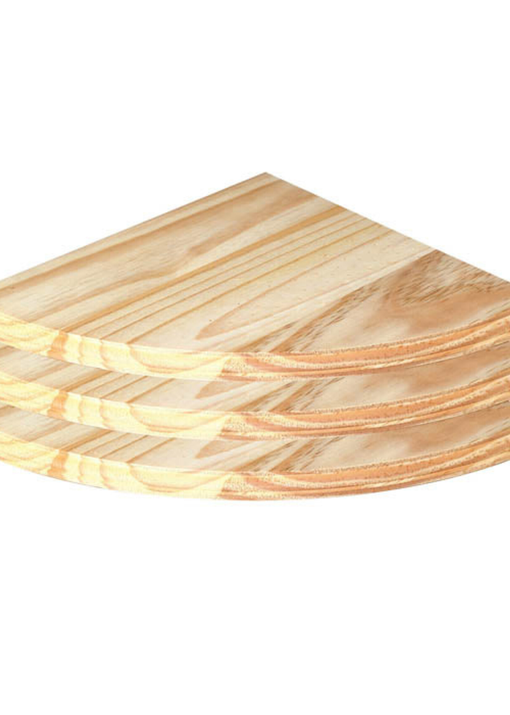 Core Core Natural Wood Corner Shelf Kit (L)285mm (W)285mm (T)16mm 3 Pack