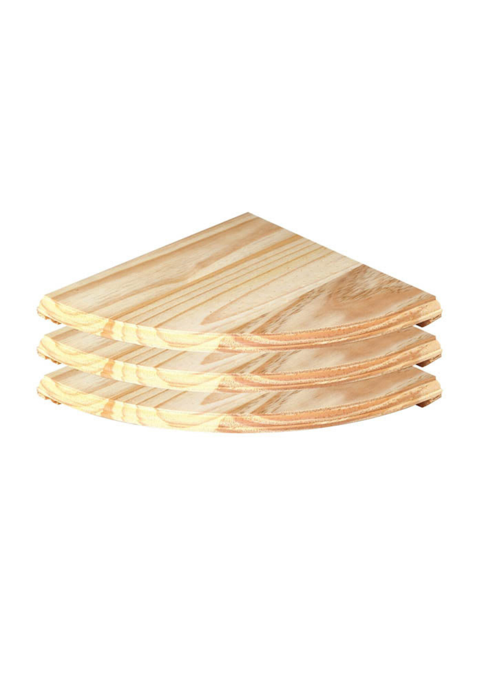 Core Core Natural Wood Corner Shelf Kit (L)285mm (W)285mm (T)16mm 3 Pack