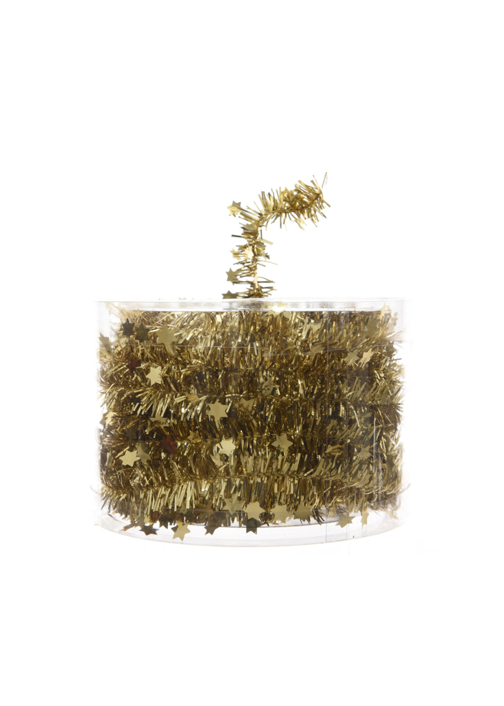 Gold coloured Tinsel Garland With Stars 7m x .3cm