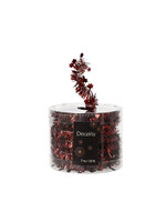 Oxblood Red Tinsel Garland With Stars 7m x .3cm