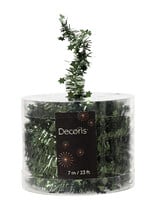 Pine Green Tinsel Garland With Stars 7m x 3cm