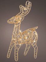 Lumineo Mini Wire Reindeer With LEDS Battery Indoor L.5cm W.12cm H.21cm