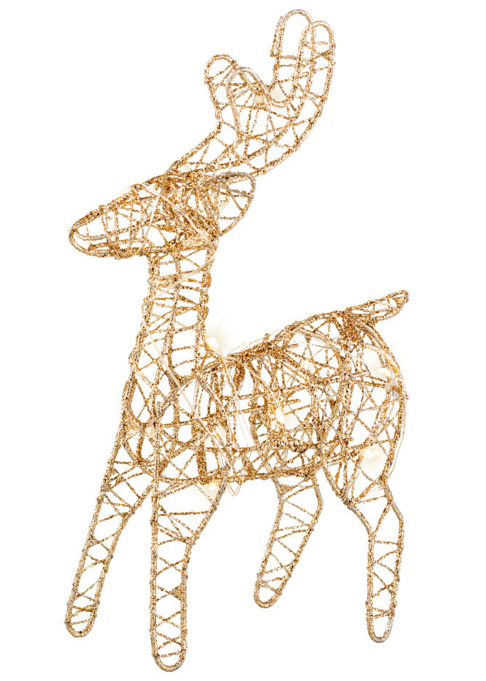 Lumineo Mini Wire Reindeer With LEDS Battery Indoor L.5cm W.12cm H.21cm