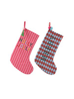 Decoris Stripe or Diamond Fun Stockings - Red, Pink, Blue Price is for one